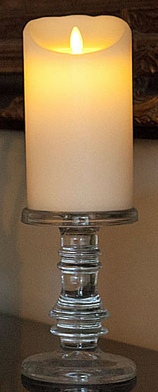 Remote Control Luminara 7 Inch Ivory Flameless Wax Candle